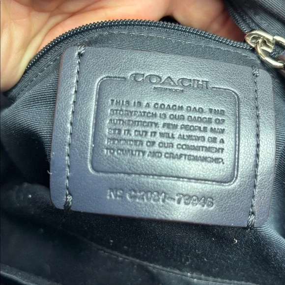 Coach: Rowan Satchel Signature Handbag Teal Viridian leather crossbody like new - Picture 7 of 12